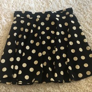 Polka dot flowy skirt